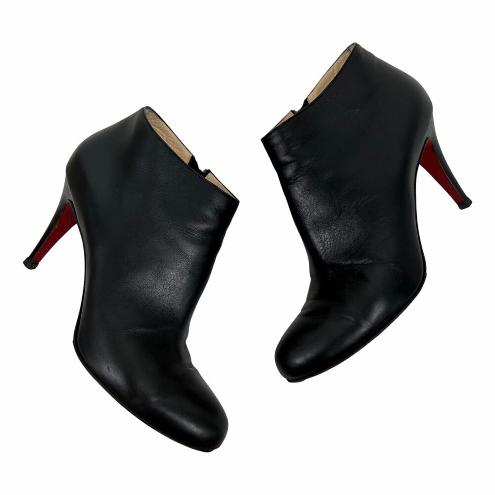 Christian Louboutin Belle 85 Calf Leather Ankle Boots Black Size 39 - Picture 7 of 13
